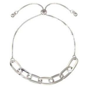 STELLA & RUBY Captain Toggle Bracelet - Silver